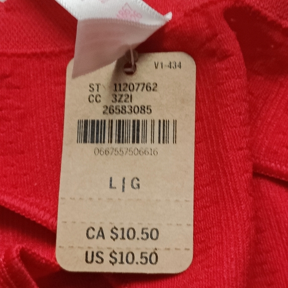 NWT PINK VICTORIA'S SECRET POINTELLE SEAMLESS THONG PANTY IN RED PEPPER SIZE LAR - Picture 5 of 5